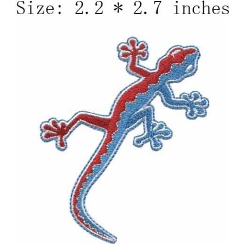 Reptile 2.2" wide embroidery patch fio para costurar/hemp clothes/felt for needlework