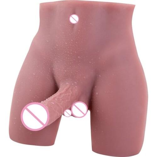 Male Torso Sex Dolls Dildo Realistic Female Sex Products Liquid Silicone Base Penis Adult Lesbian Masturbator 2021 New