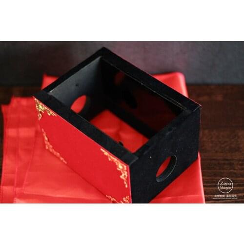 Silk Through The Fire Box Scarve Appeairng Magica Magician Stage Illusion Gimmick Props Funny Magic Tricks