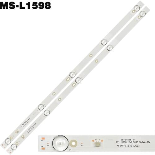 10pcs LED Backlight strip 5leds for MS-L1598 V1 32DN 2*5_3030_300MA_30V 6V/LED 8D32-DNWR-A3205A
