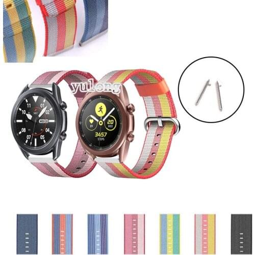 Woven Nylon Watch Band Strap For Samsung Galaxy Watch3 41mm 45mm Smart Watch Replacement Bracelet wristband For Watch 42mm 46mm
