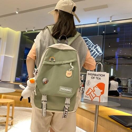 Couples Waterproof Cute Backpack male Female Harajuku School Bag College Lady Kawaii Backpacks Fashion Book Girl Bags Student