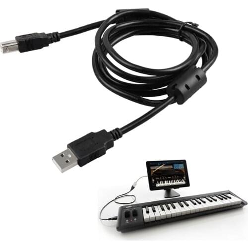 High Quality Black Music Keyboard Connectors USB 2.0 Cable Silver-plated Suitable for Korg microKEY TRITON MIDI Controller
