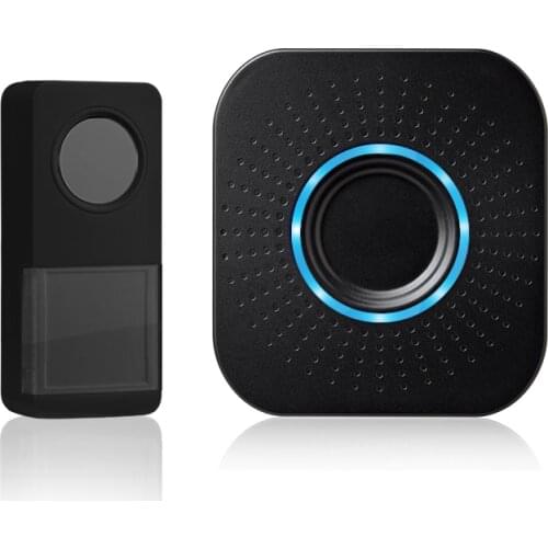 1 Pcs Smart Wireless Doorbell 300M Long Distance Waterproof Transmitter Blue LED Receiv Doorbell 25-85 db For Home Accessories