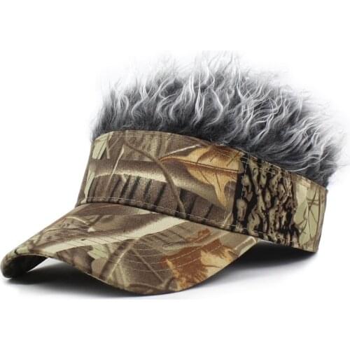 2021 Baseball Cap With Spiked Hairs Wig Baseball Hat With Spiked Wigs Men Women Casual Concise Sunshade Adjustable Sun Visor