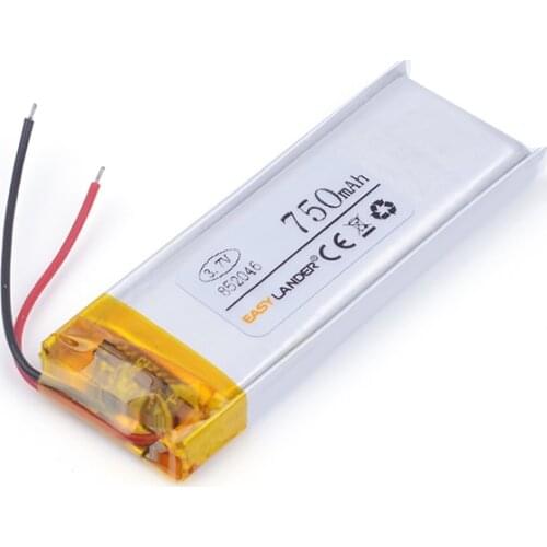 3.7V 750mAh 852046 Lithium Polymer Li-Po li ion Rechargeable Battery cells For Mp3 MP4 MP5 GPS PSP mobile bluetooth