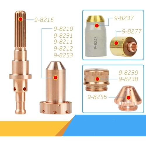 CNC Plasma Cutting Machine Accessories Electrode 9-8215 Cutting Nozzle 9-8212 Ignition Tube 9-8237