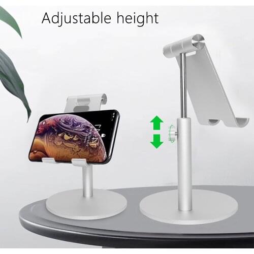 Aluminium Mobile Phone Adjustable Stand Holder for iPhone iPad Air Smartphone Metal Desk Desktop Phone Mount Non-slip Holder