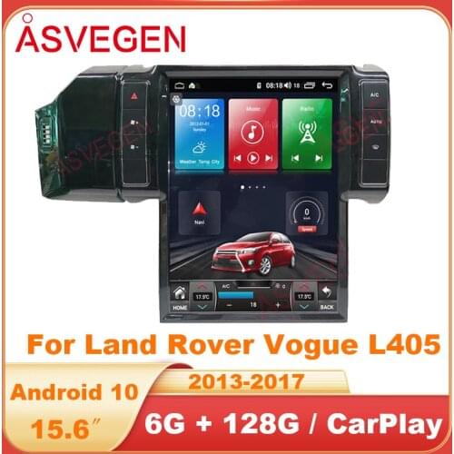 Asvegen 15.6" Android 10 Tesla Car Multimedia Radio Player For Land Rover Range 2013-2017 Auto Stereo GPS Navigation