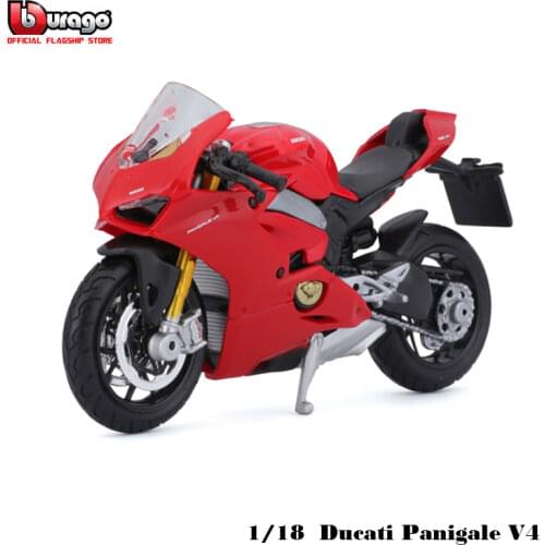 Bburago 1:18 Ducati Panigale V4 original authorized simulation alloy motorcycle model toy car gift collection