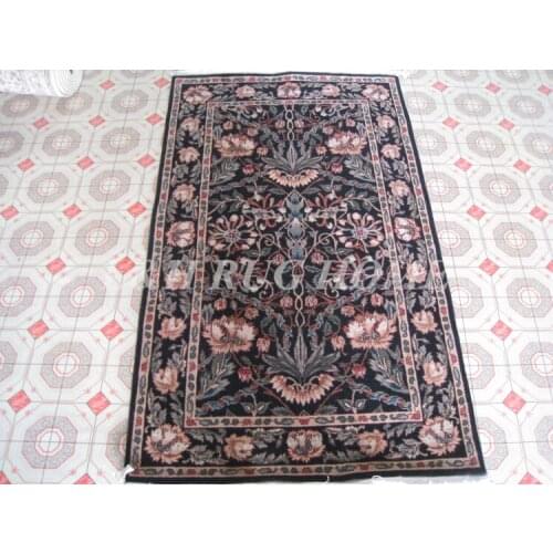 Free shipping 3'X5' 160 Line Persian carpet, Hand knotted persian rug, wool and silk, mixed dyed yarns