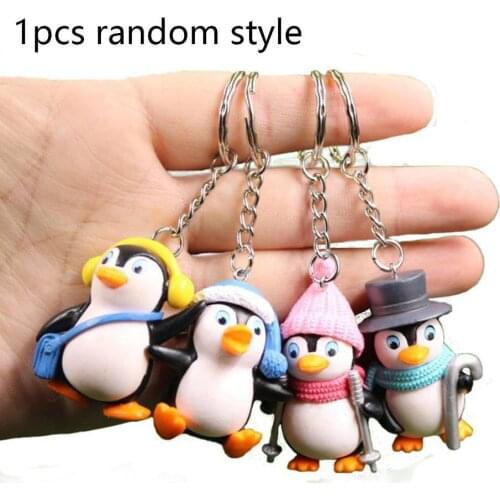 Cartoon Penguin Seahorse Keys Chain Personality Trendy Car Keychain Creativty Practical Gift Handbag Keyrings Cute