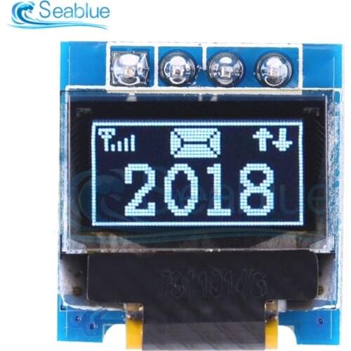 DC 3.3V-5V White 0.49 inch OLED Display Module 64x32 SSD1306 0.49" Screen I2C IIC Super Bright for Arduino AVR STM32