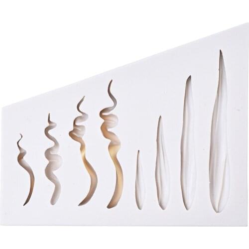 3D Hait Styling Silicone Mold Clay Doll DIY Hair Styling Mould For Sugar Fondantcake Making Decorate Expoy Resin Craft Tools