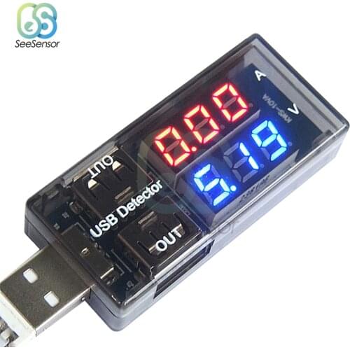 Dual Display LED Digital Voltmeter Ammeter 5V 2.5A Current Voltage Meter USB Charger Tester Mobile Power Charger Doctor