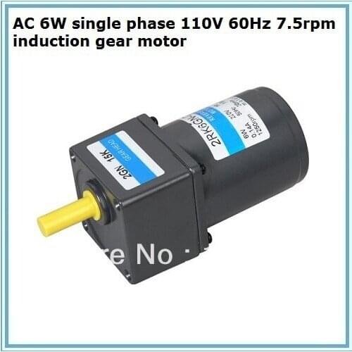 Induction AC 6W single phase 220V 50Hz 83rpm gear motor