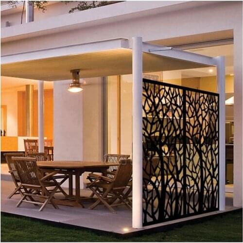Stainless steel Custom Powder Coated Laser Cutting Aluminium Wall Panel Decorative Grille Room Divider Partition Panel