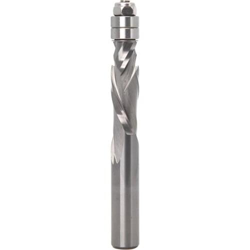Flush Trim Spiral Top Bearing Cnc Router Bits 1/2inch Shank Compression-Cut End Mill Bits Face Wood Milling Cutter