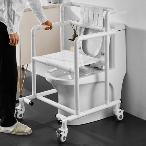 Shower wheelchair toilet chair dual-purpose elderly toilet chair with wheels disabled elderly pregnant woman bath chair