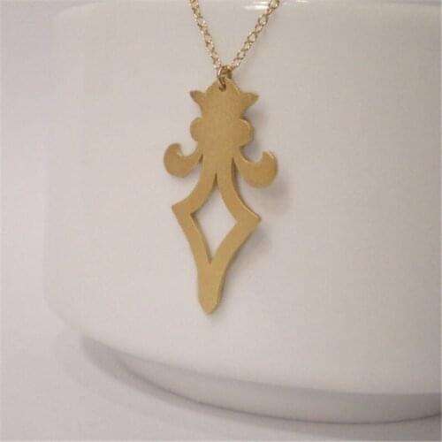Fashion Fleur de Lis Finial pendant Choker Necklace for women child girls charm pretty Christmas gift Jewelry