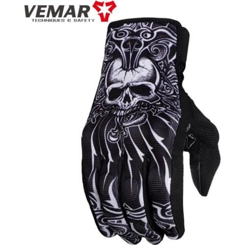 Motorbike Gloves Men Touch Screen Shockproof Motorcycle Gloves Suomy Summer Motocross Racing Gloves Retro Black S-XXL