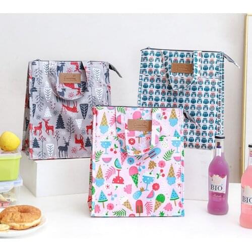 New Fresh Insulation Cold Bales Thermal Oxford Lunch Bag Waterproof Convenient Leisure Hand Bag Cute Big Capacity Cooler Tote