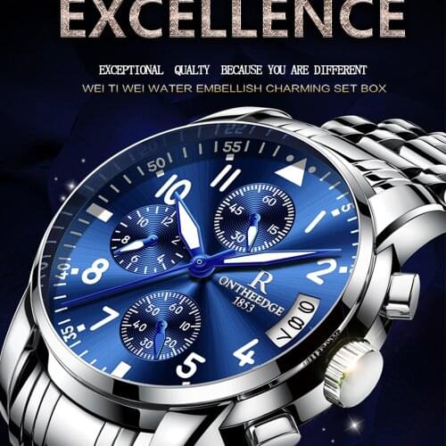 ONTHEEDGE Mens Waterproof Watch