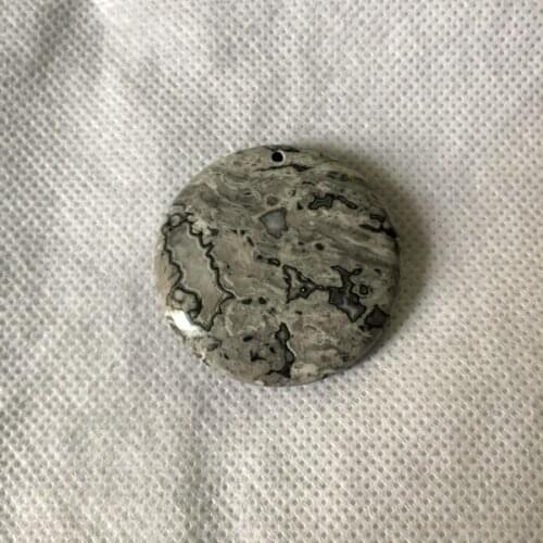 Wholesale 1pcs Natural MAP Jaspers Bead Gem Stone Crystal Pendant 35mm Round Shape