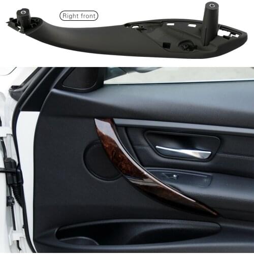 Front/Rear Car Inner Door Handle Trim Pull Grab Panel Handle Left/Right Interior Door Handles for BMW F30 F35 3 Series 2012-2019