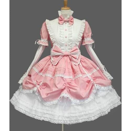 Attractive Women Elegant Ball Gown Pink Black Celebrity Party Princess Vestidos Cute Stylish Bowknot Lace Laciness Dress
