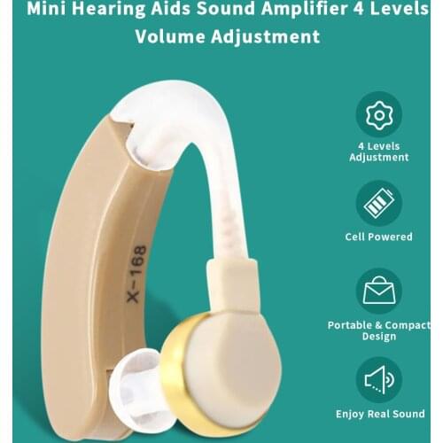 Hearing Aids audifonos Sound Amplifier 4 Levels Volume Adjustment In Ear Hearing Enhancement Device Tool for Adults Elderly