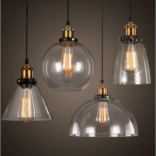 Rustic Glass Droplight of Contracted Nordic Beauty Restoring Ancient Ways Industry Eind Eats Sitting Room Study Bedroom Bar Loft