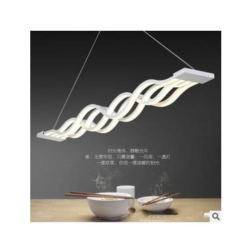 LED Pendant Lights Contemporary And Contracted Restaurant Study Individuality Creative Art Corridor Wavy Pendant Lamps 110-220V