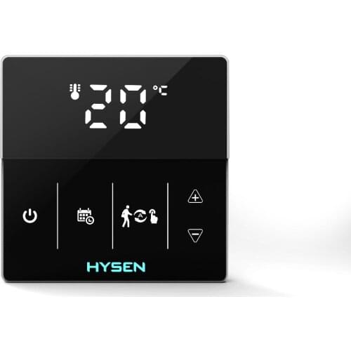 WIFI Thermostat Touch Screen Floor Heating Warm Temperature Controller Black color