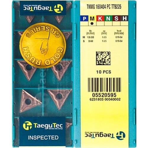 TNMG160404-PC TT9225 100% Original TAEGUTEC carbide insert with the best quality 10pcs/lot free shipping