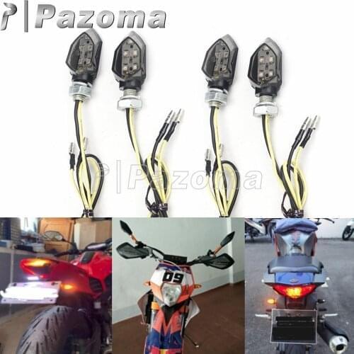 Universal Motorcycle 8mm Bolt 5LED Mini Turn Signal Lamp Smoke Lense Blinker Indicator Lights 12V Amber Motorbike Signal Lights
