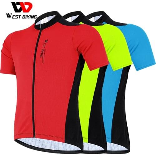 WEST BIKING Cycling Jersey Men MTB Bike Summer 2021 pro team Breathable Short Sleeve cycling male clothing Cycling Equipment