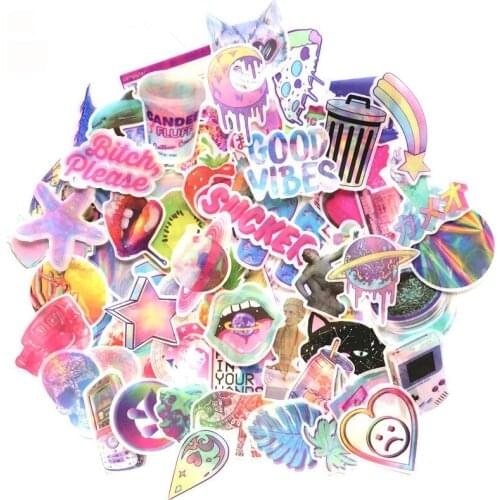 35 Pcs PVC Waterproof Sticker Girls Kawaii Pink Funny Luggage Stickers for Suitcase LaptopCool Fashion Laptop Stickers