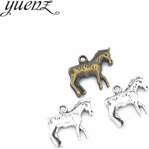 YuenZ 7 pcs Antique Silver color horse Charm fit for style Bracelets Necklace DIY Metal Jewelry Making 20*16mm D9172