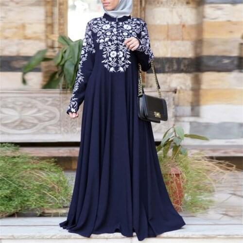 Women Muslim Dress Kaftan Arab Jilbab Abaya Dubai Islamic Lace Stitching Maxi Dress Vestidos Largos Eid Mubarak European Clothes