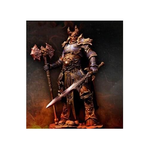 1/24 Scale 75MM Fantasy Warrior Unpainted Resin Model Kit Figure Free Shipping