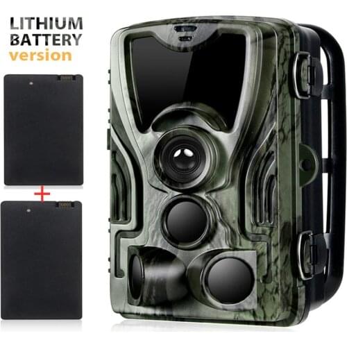 2PCS 5000Mah Recharger Lithium Battery Trail Hunting Camera 20MP HC801ALI 1080P IP65 Photo Traps 0.3s Wireless Surveillance