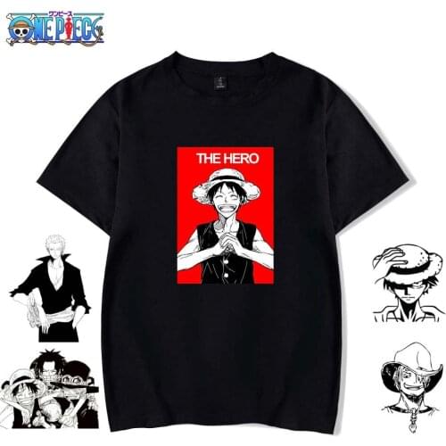 2020 New ONE PIECE T-shirt Cartoon Fashion Monkey D. Luffy T Shirt Men Women Summer Casual T Shirt Harajuku Anime Print T Shirt
