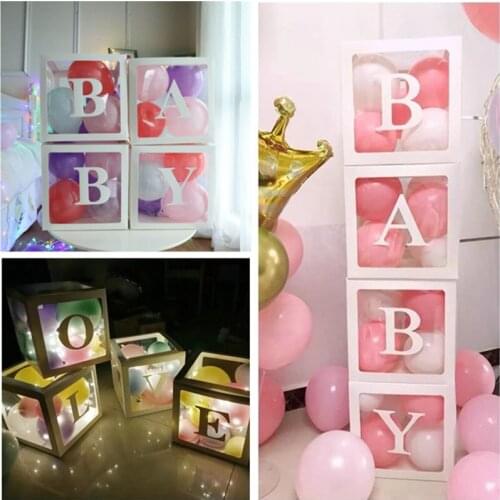 30cm Baby Shower Box Balloon Air Ball Head 1 1st Birthday Party Decoration Kids Balloon Balloon Baby Shower Wedding Girl Boy