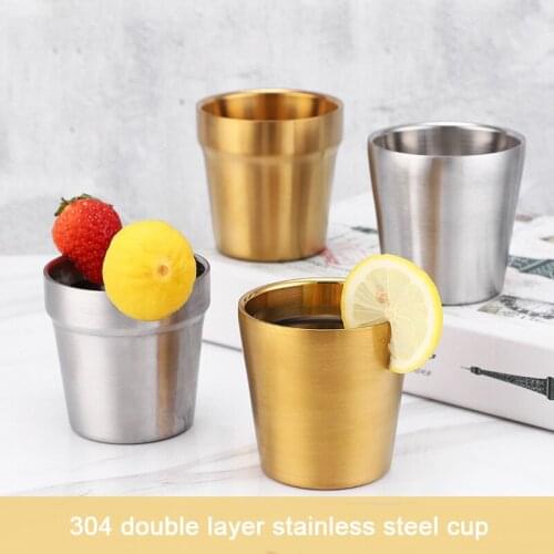 304 Double Wall Insulated Stainless Steel Mug Beer Mugs Tea Cups Coffee Mugs Drinks Tazas Milk Cups Cola Cups Creative Cups