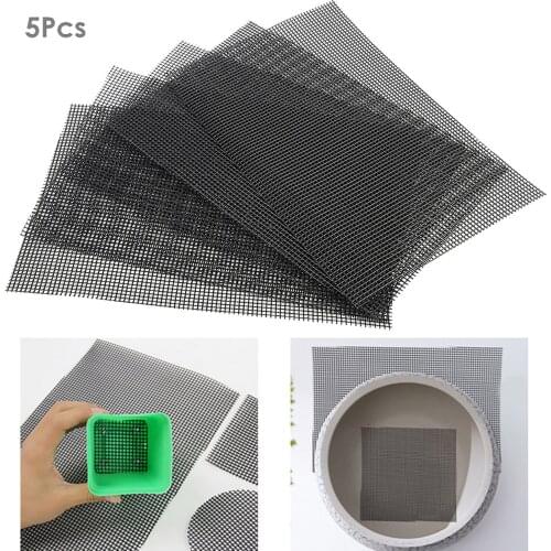 5PCS Gardening Flower Pot Hole Mesh Mat Pad Plant Potting Bonsai Bottom Grid Mat