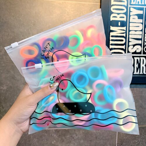 50/100Pcs/Set Girls Elastic Rubber Bands Colorful Hair Loop Child Ponytail Holder Hair Rope Hairband Kids Hair Accessories