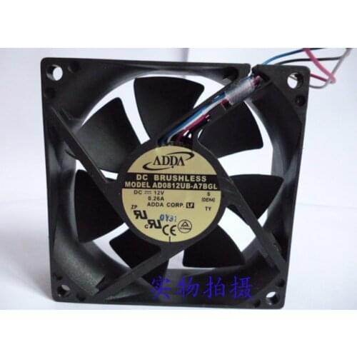 AD0812UB-A7BGL For ADDA 8025 12V 0.26A \4-wire pwm fans 8CM 80x80x25mm Server Cooling Fan
