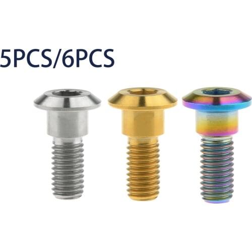 Catdogbear 5/ 6Pcs M8 Titanium Bolt Motorcycle Brake Disc M8x20 22 25 30 33mm for YAMAHA Motor Bike Fixed Repair Accessory