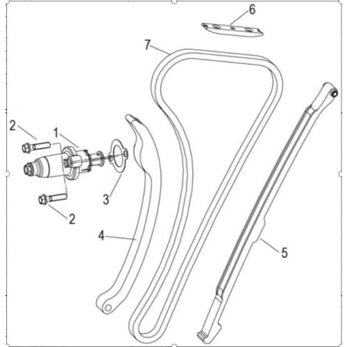 Camshaft chain tensioner rear chain guide front chain guide camshaft chain Of Benelli BJ500 Leoncino 500